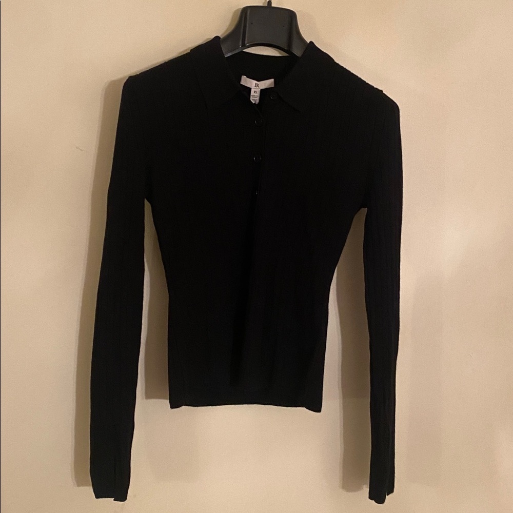 🆕 Banana Republic Ribbed Merino Polo Sweater - Picture 2 of 4
